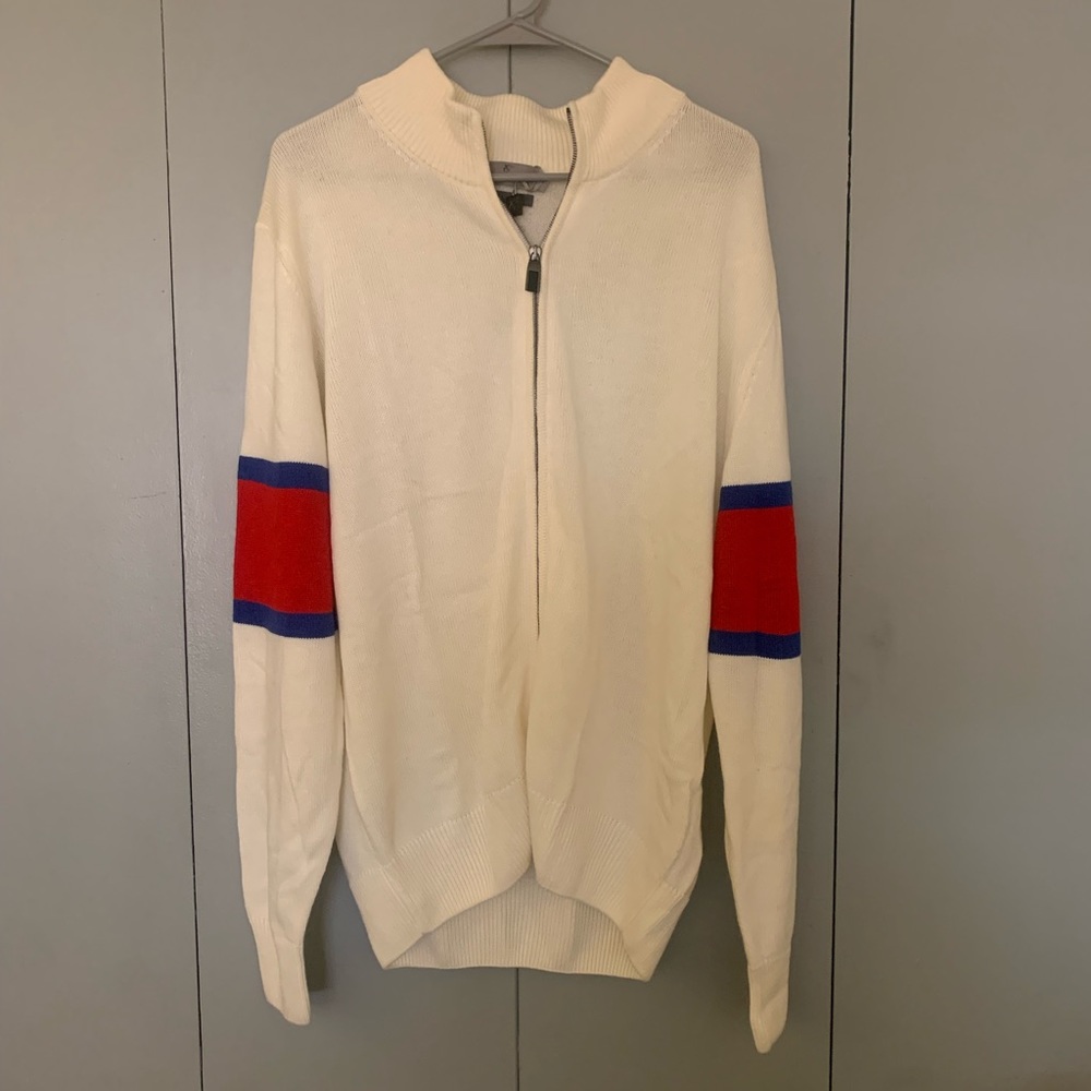 Canali men’s zip cardigan white -size 52
